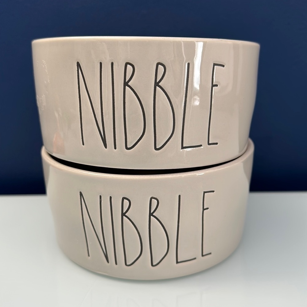New Rae Dunn Medium Dog Dish Set